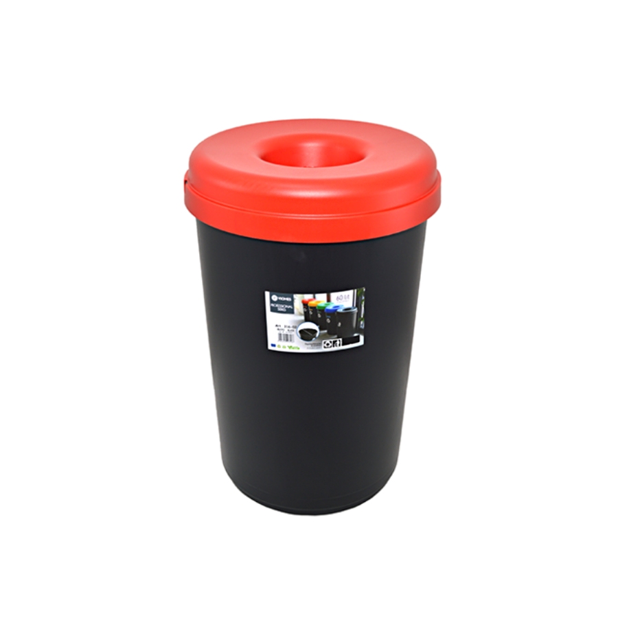 Κάδος Απορριμμάτων με Άνοιγμα 60lt Κόκκινος